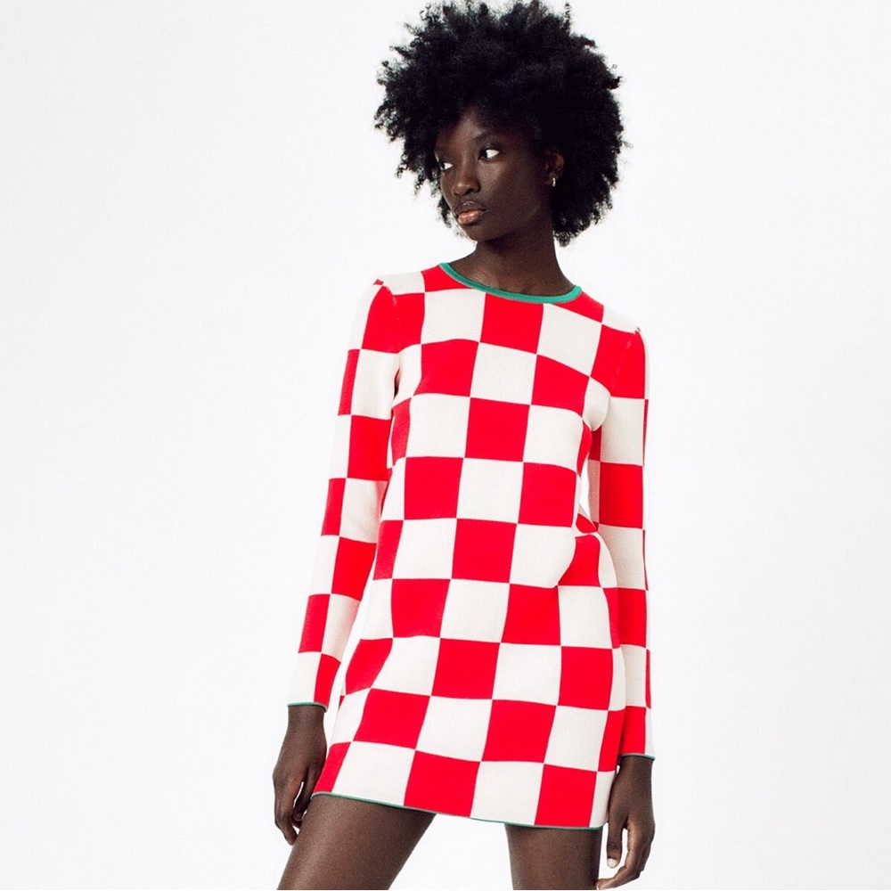 Zara short checkers dress